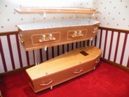 Traditional wooden coffins