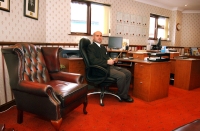 Funeral Director Simon Tucker in our offices at 11 Wellbrook Street